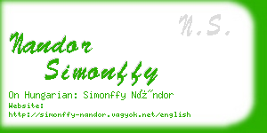 nandor simonffy business card